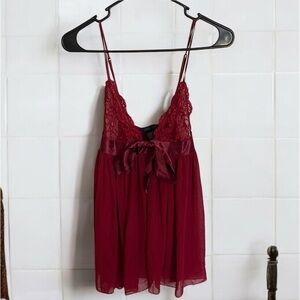 Victoria's Secret Red Lace Chemise
